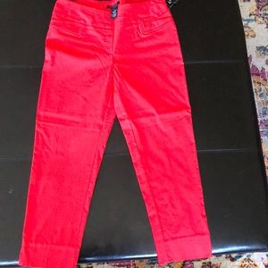Zac & Rachel candy apple red slim ankle pants